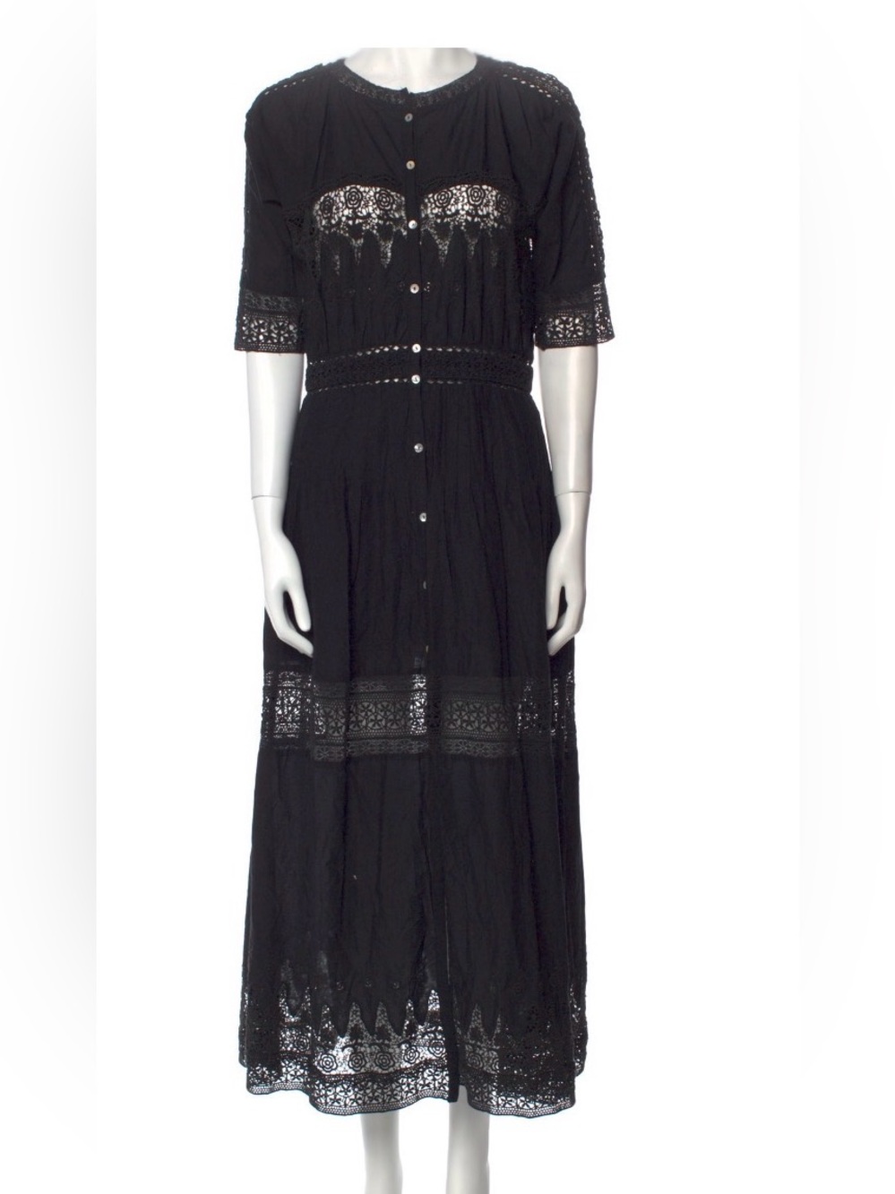 LoveShackFancy Crew Neck Long Dress
Size S